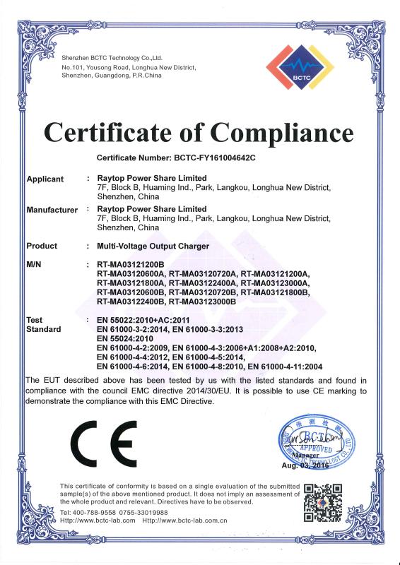 CE-EMC - RAYTOP POWER SHARE LIMITED