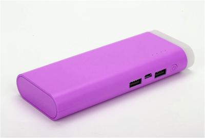 China Pink 11000 Power Bank Chargers , Double USB Solar Energy Power Bank for sale