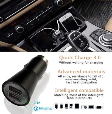 China Cargador rápido 3,0 del Usb del coche del estilo dual del cargador 5V 2.4A para los productos móviles en venta