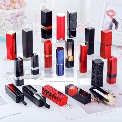 China Plastic Colorful Lipstick Tube Material Packaging Tube 12.1mm DIY DIY Empty Cavity Cut Out, Square, Bullet, Marble, Cartoon for sale