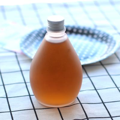 China Beverage 280ml, 350ml Clear Or Frosted Beverage Wine Bottle Aluminum Cap Enzyme Glass Bottle for sale