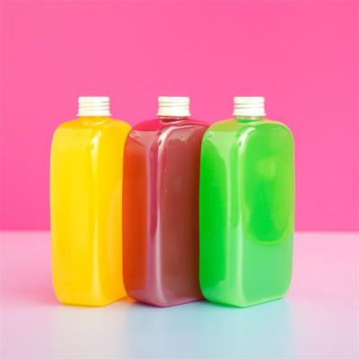 China Package 250ml 300ml 350ml 400ml Plastic Beverage Bottle With Aluminum Screw Cap , Disposable Plastic PET Milk Tea Bottle for sale