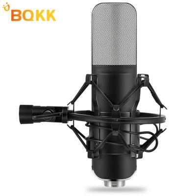 China USB Mic Laptop Desktop Microphone BQKK Condenser Microphone To Meet Business Vocal Cardioid Condenser Microphone Set With Sound Card for sale