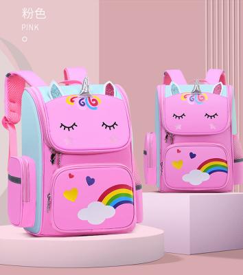 China Mini School Cartoon Pupil Bags Unicorn Bag Pink Girl Backpack Waterproof Kid Bag Student Backpack for sale