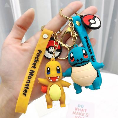 China Kawaii cartoon anime rubber keychain PVC backpack cute keychain accessories keychains for girls custom made wholesale for sale