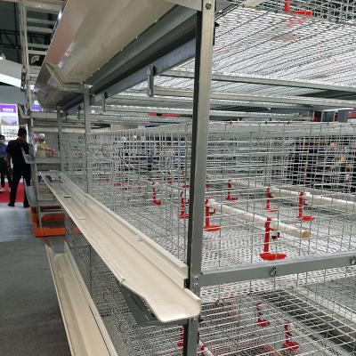 China Automatic increase egg production 4 layer chicken farm poultry battery cages 4 row chicken cage for sale