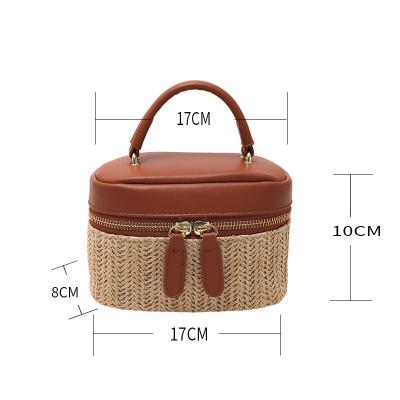 China Yuncong Summer Beach Embroidery Portable Shoulder Cross - Body Bags Korea Straw Tote Bag Weave Straw Handbag Straw Beach Bag For Women for sale