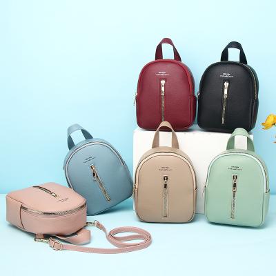 China Mini Backpack Ladies Leather Women's Bag Waterproof Korean Women's Handbag Small Capacity Outdoor Travel Backpack for sale