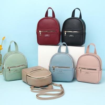 China Mini Backpack Ladies Leather Women's Bag Waterproof Korean Women's Handbag Small Capacity Outdoor Travel Backpack for sale