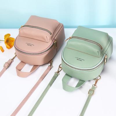 China Mini Backpack Ladies Leather Women's Bag Waterproof Korean Women's Handbag Small Capacity Outdoor Travel Backpack for sale