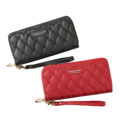 China Holding Ladies Long Fashion Clutch Zipper Bag Factory Wholesale Cash Card Factory Luxury PU Leather Cross - Money Wallet Women Purse body for sale