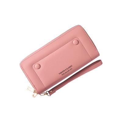 China Hold Cash Money Card Fashion Ladies Wallet PU Embroidered Clutch Bag Factory New Affordable Wholesale Leather Zipper Bag Wallet Card Holder for sale