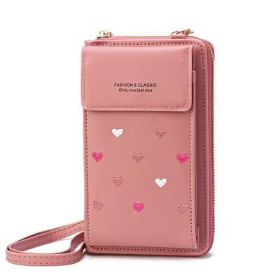 China Hot Sale 2023 New Fashion Mini Ladies Handbag Daily Small Messenger Shoulder Bag Fashion Embroidered Phone Bag Durable Zipper Bag for sale