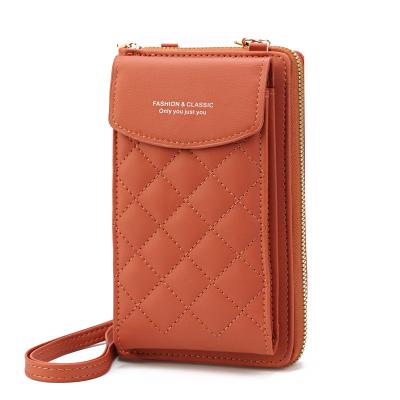 China New Fashion Women's Cell Phone Bag Embroidered Cross - Zipper Clutch Bag Small Shoulder Mini Body Messenger Bag Daily Fashion Goods for sale