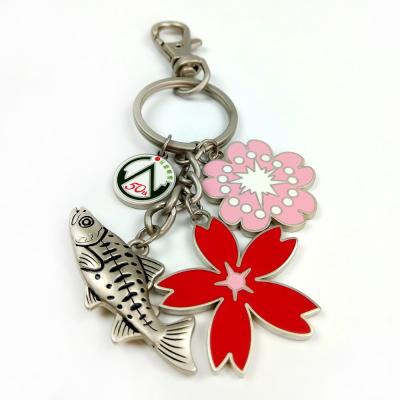 China Zinklegierung Druckguss Custom Keychains mit weichem Emailliert zu verkaufen