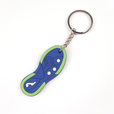 China OEM Customized 3D PVC Rubber Keychain Keyrings With 2-Side Logo For Marketing Promotions Gift for sale