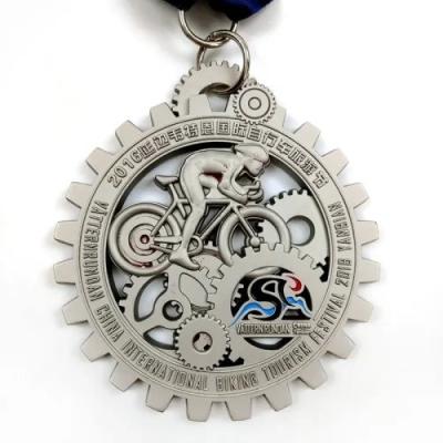 China Bicycle Race Awards Custom Cycling Medals Soft Enamel / Hard Enamel for sale