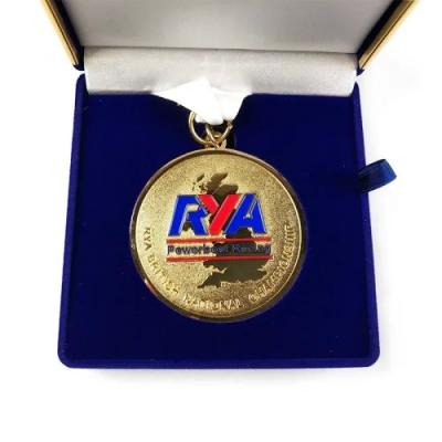 China Customized Logo Engraved Racing Sports Award Medal With Premium Velvet Packaging for sale