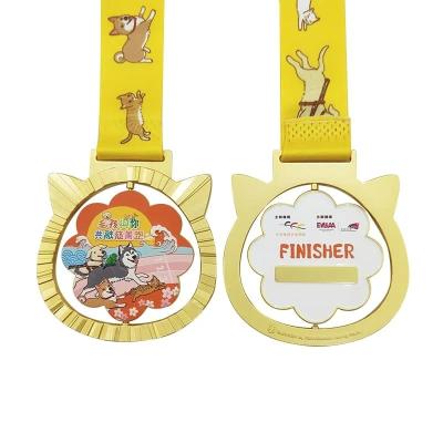 China Finishing Pet Sports Charity Running Medallions Rotatable Medal for sale