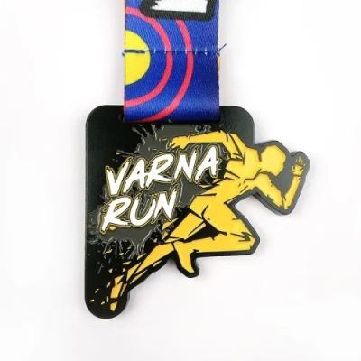 China Virtual Running Medal With Patterned Color Spraying Custom Event Medals for sale