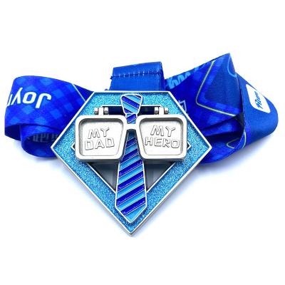 China Personalizado Festa del Día del Padre 10K Correr Medallas de Eventos Personalizados Premios de Finalizador en venta