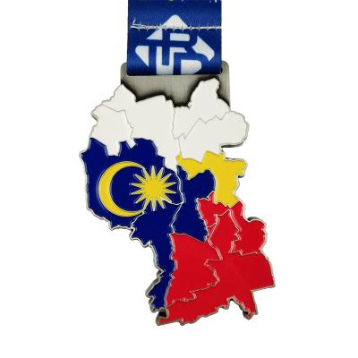 China Custom Map Medal Zinc Alloy Soft Enamel Award for sale