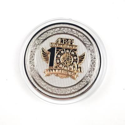 China 10th Anniversary Commemorative Coin Promotion Art Gifts Collectible Coins for sale