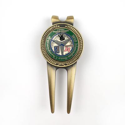 China Professionele golfvork Custom Divot Tools Promotie Golf Club Kunst cadeautjes Te koop