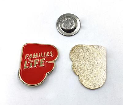 China Gedenkmarke des öffentlichen Dienstes Einfachmetallfarbe Weiches Emaill-Lapel-Pins zu verkaufen