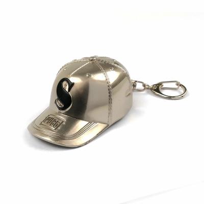 China Customized Single Metal Color Cap Logo Design For Round Keyring Loop Round Shape for sale