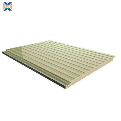 China Modern High Density Insulated Mineral Wool Wall Panels Rock Wool Sandwich Panel for sale