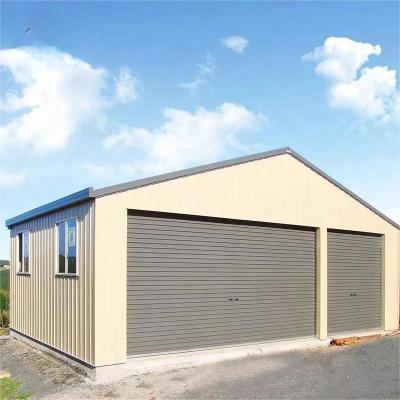 China Steel Frame Metal Workshop Galvanized Garage Buildings Prefab Steel Frame Garage for sale