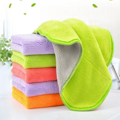 China Disposable Microfiber Coral Fleece Towel Cloth Weft Warp Knitting Gym Quick Dry Printing Sports Super Absorbency for sale