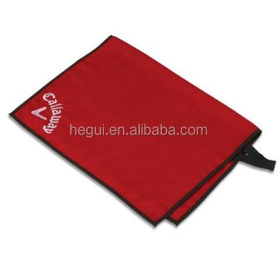 China 2021 Disposable Microfiber Waffle Golf Towels With Custom Logo Grommet And Hook for sale