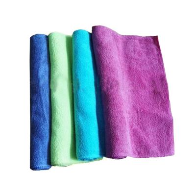 China Disposable High Quality Microfiber Cleaning Cloth Weft Knitting Clean Towel for sale