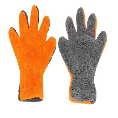 China Chenille Universal Small Car Microfiber Glove Custom Logo Car Wash Mitt Auto Detailing Glove for sale