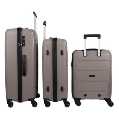 China Fashionable Hand Travel Koffer Suitcase Luggage Sets 3 Pcs Style Spinner Lock Luxury Black Color Unisex Material for sale