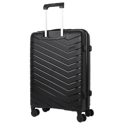 China Fashionable Hand Travel Koffer Suitcase Luggage Sets 3 Pcs Style Spinner Lock Luxury Black Color Unisex Material for sale