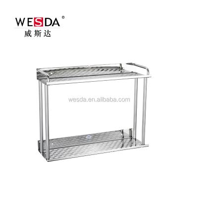 China Wesda Stainless Steel Bathroom Corner Shelf 822-2 (400mm-600mm) for sale