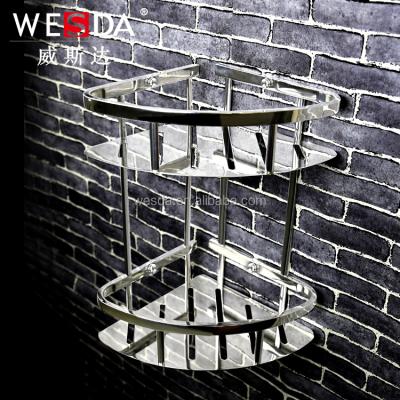 China WESDA Modern Thickened Bathroom Tripod Stainless Steel Tube Corner Frame Thick Layer for sale