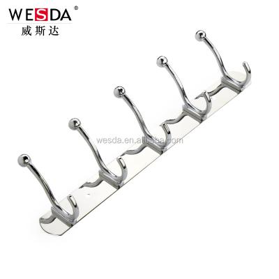 China Modern Bathroom Accessories Decorative Aluminum Alloy WESDA Stainless Steel Coat Hook Towel 831 for sale