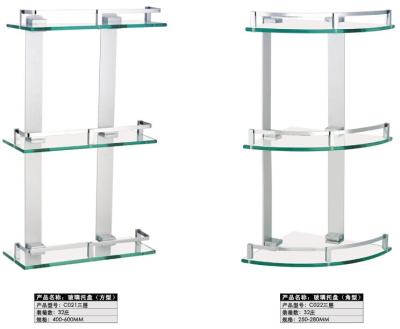 China Kitchen& high quality bathroom decorative glass wall shelf with tower bar C021 for sale