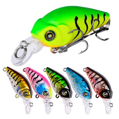 China Ready to Board Crank Fishing Wobbler 47mm 3.3g Lures Crankbaits for Bass Fishing Tackle Hooks Striped 3D Printing Artificial Hard Groundbait PESCA for sale