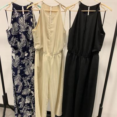 China Stylish one-piece jumpsuit and breathable wholesale cheap sleeveless full length women's rompers for sale