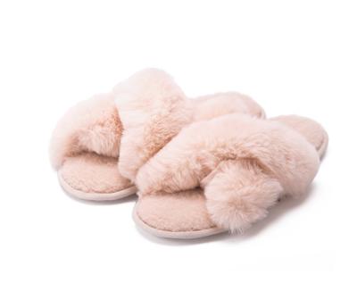 China plush & TRP Toe Plush Open Slippers for sale