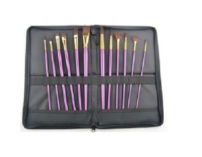 China 12pcs Nylon Makeup Brush Storage and Holder for sale