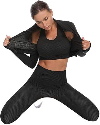 China 2022 OLCHEE Breathable Women's 2-Piece Activewear Gym Set High Waist Leggings And Crop Top for sale