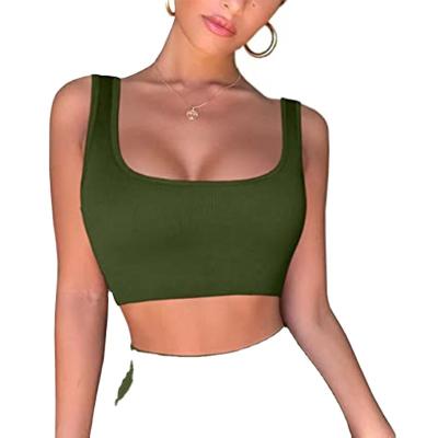 China FAFOFA 2022 Breathable Women Gym Set Seamless Ribbed 2 Piece Crop Tank Top High Waist Shorts Yoga Set for sale