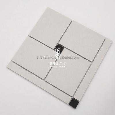 China Glazed Metallic Tiles 30x30mm Square Fullbody glazed White Ceramic Wall Mosaic Tile For Kitchen Backsplash Home Bathroom Shower Room Floor for sale