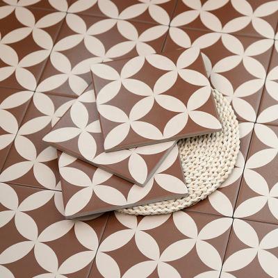 China Glazed Metallic Tiles Southeast Asia Style 8x8 inch Matte Glazed  Floor Tile  Lobby Usage  Ceramic Floor From Foshan for sale